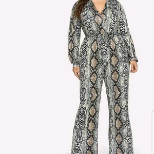 Snake print jumpsuit